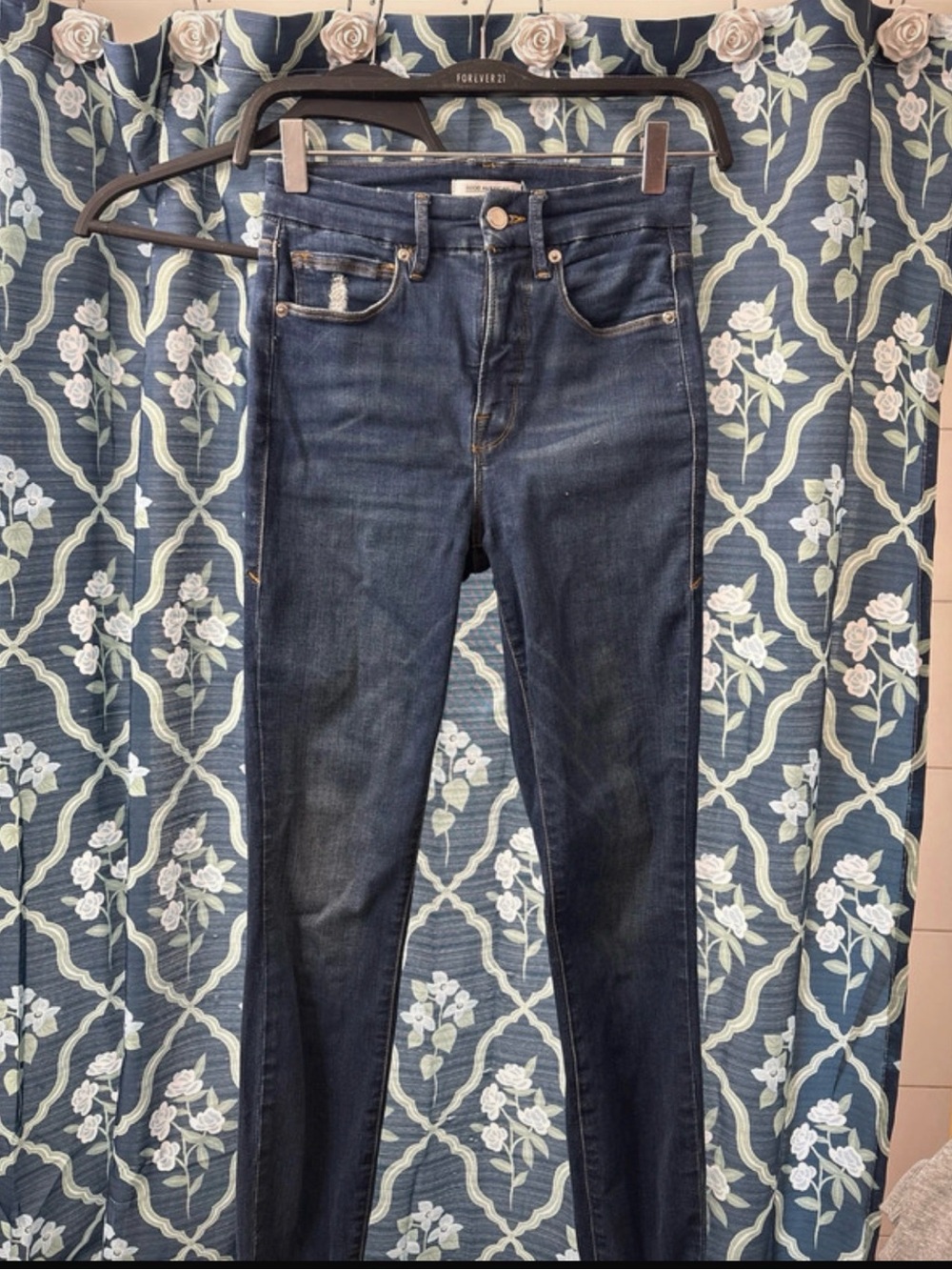 Good American Dark Blue High-Rise Skinny Jeans